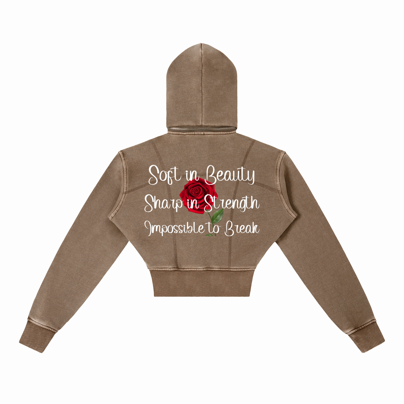 Vintage Built from Pain Hoodie Washed Cropped Fleece Hoodie