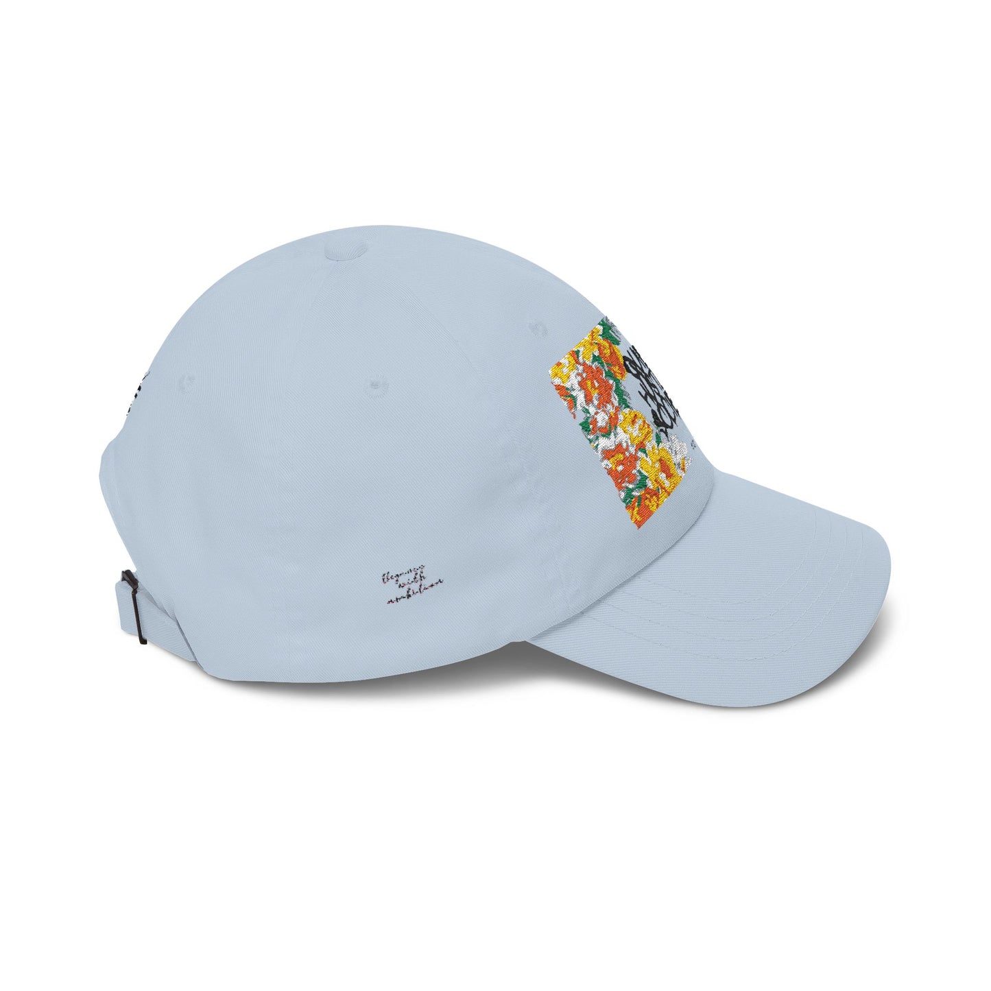 Floral 'QH society' Classic Dad Cap — Vintage Botanical Baseball Hat