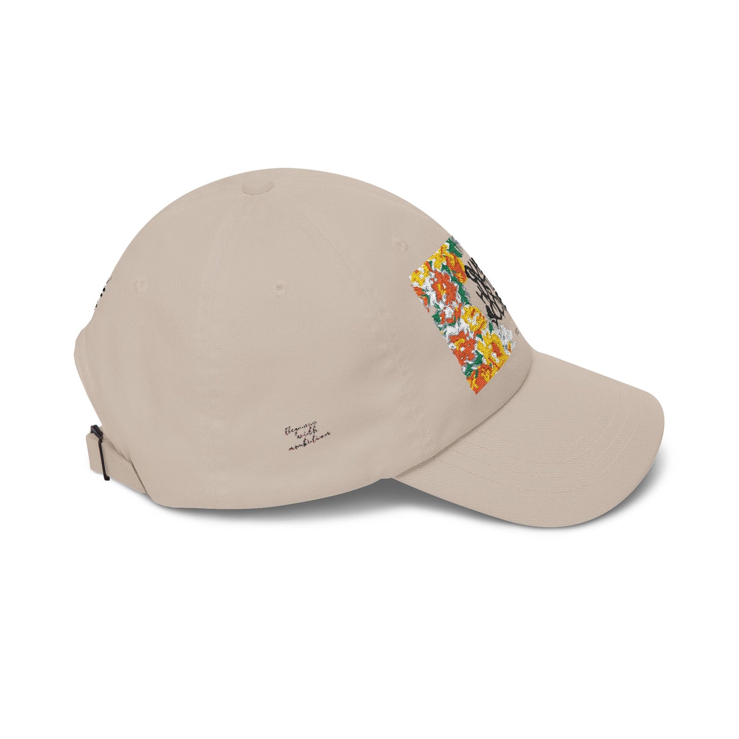 Floral 'QH society' Classic Dad Cap — Vintage Botanical Baseball Hat