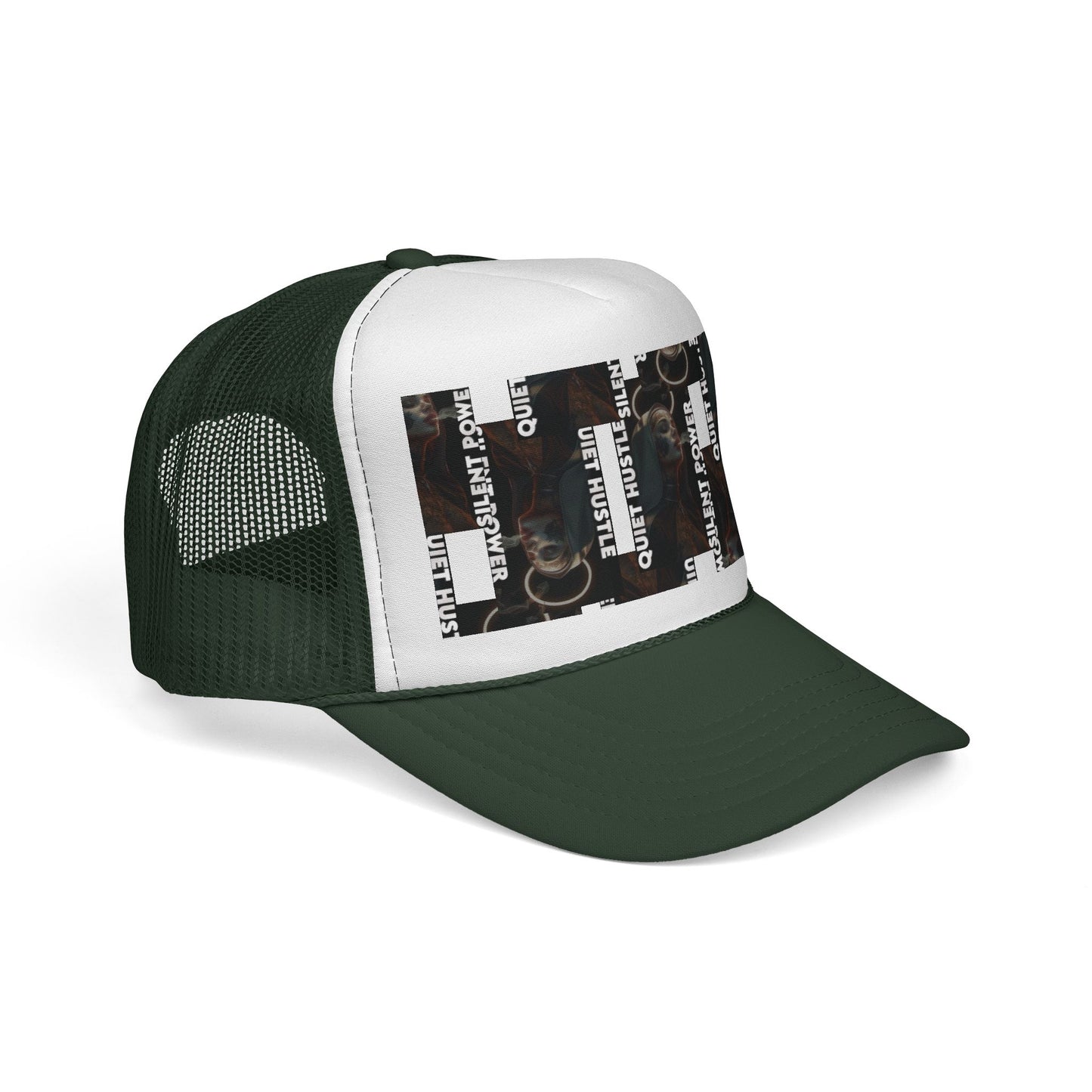 Silent Power Quiet Hustle Trucker Cap | Motivational Graphic Hat