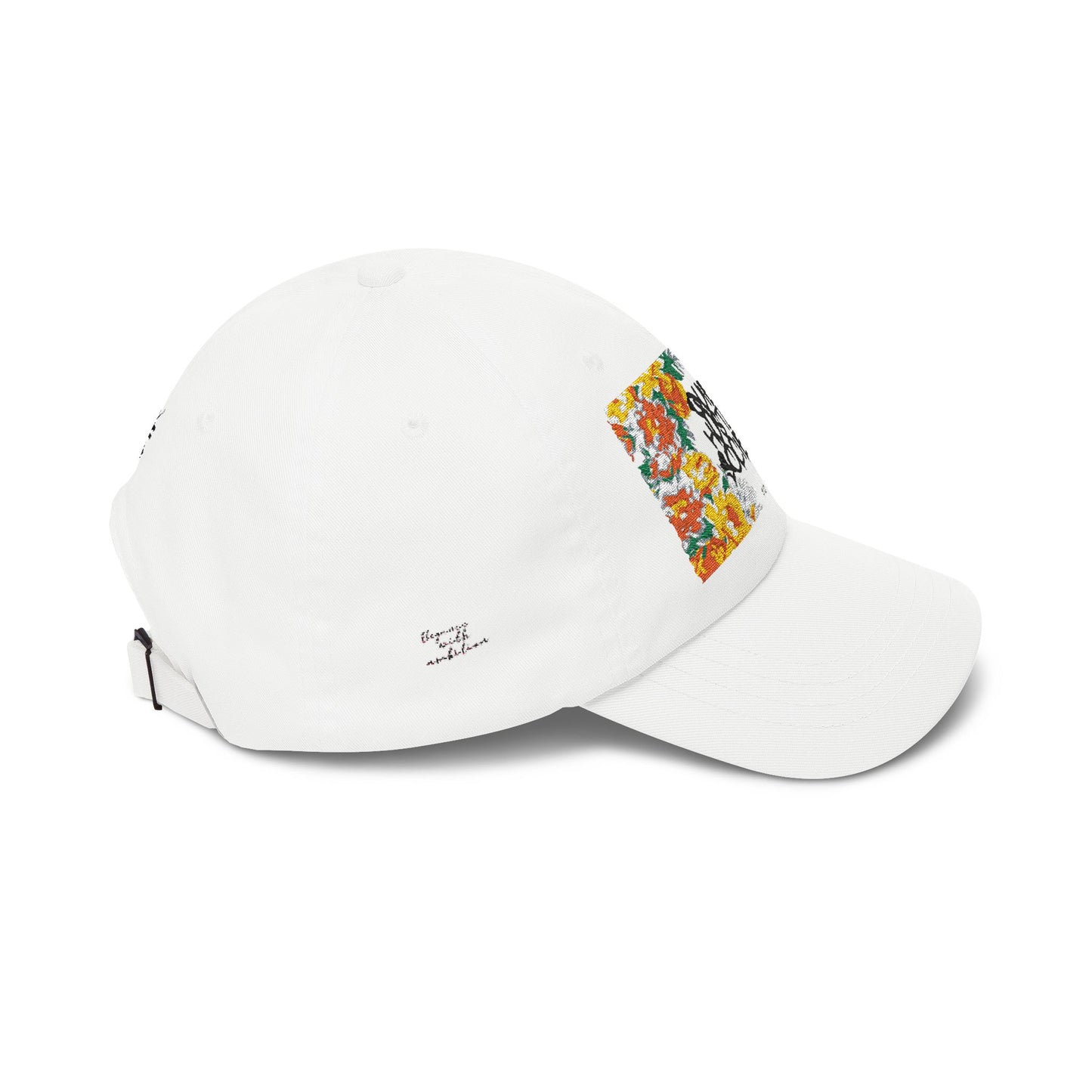 Floral 'QH society' Classic Dad Cap — Vintage Botanical Baseball Hat
