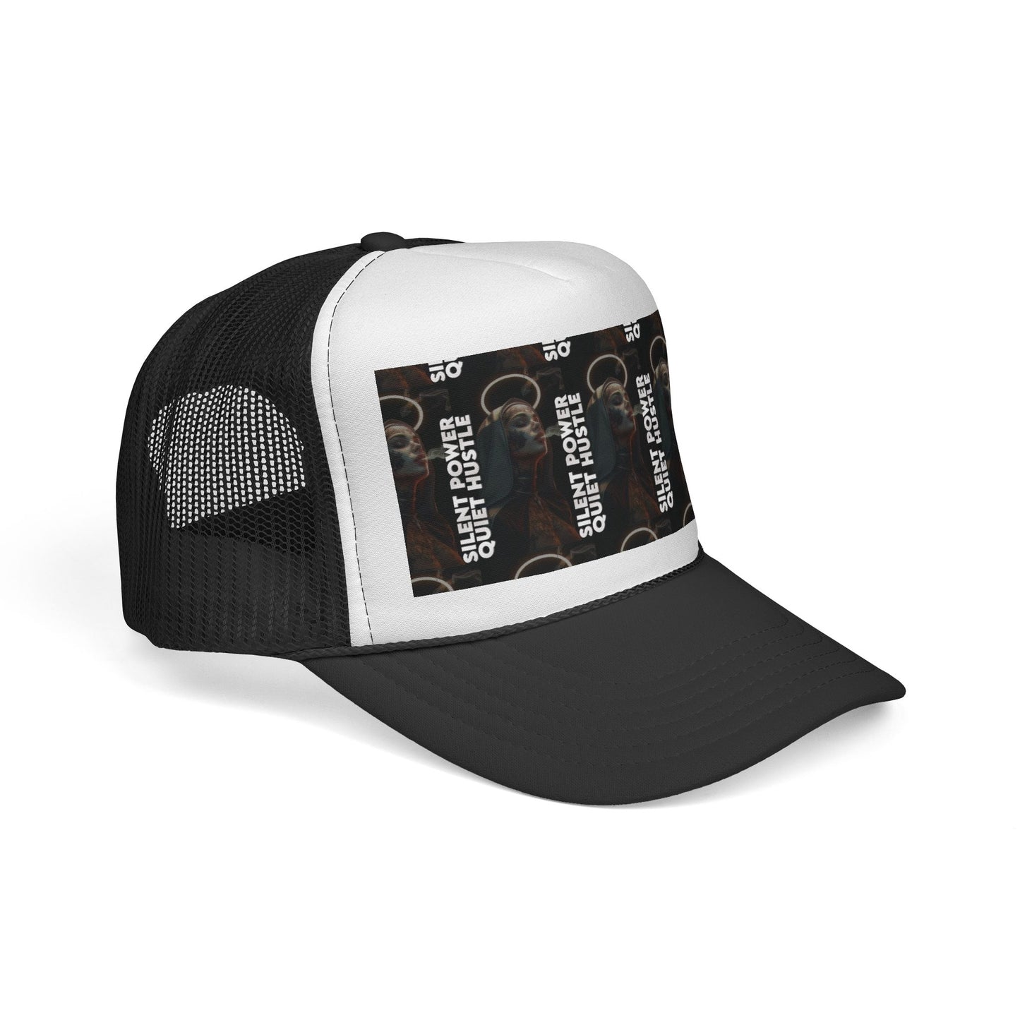 Silent Power Quiet Hustle Trucker Cap | Motivational Graphic Hat