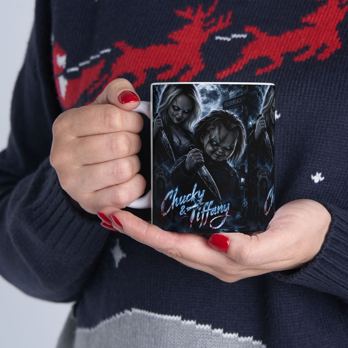 Chucky & Tiffany Horror Ceramic Mug
