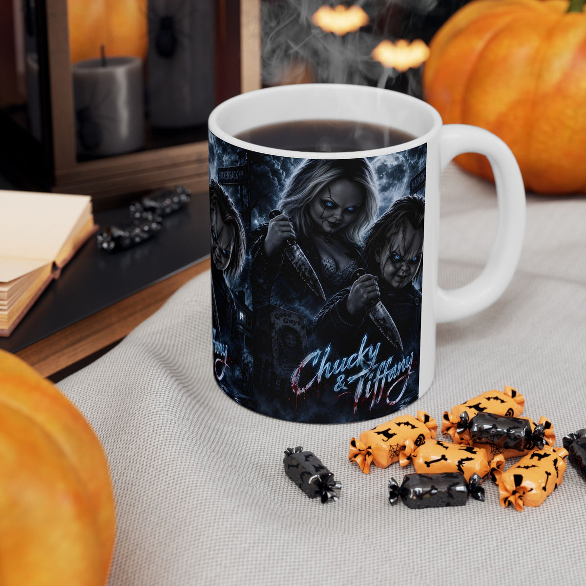 Chucky & Tiffany Horror Ceramic Mug