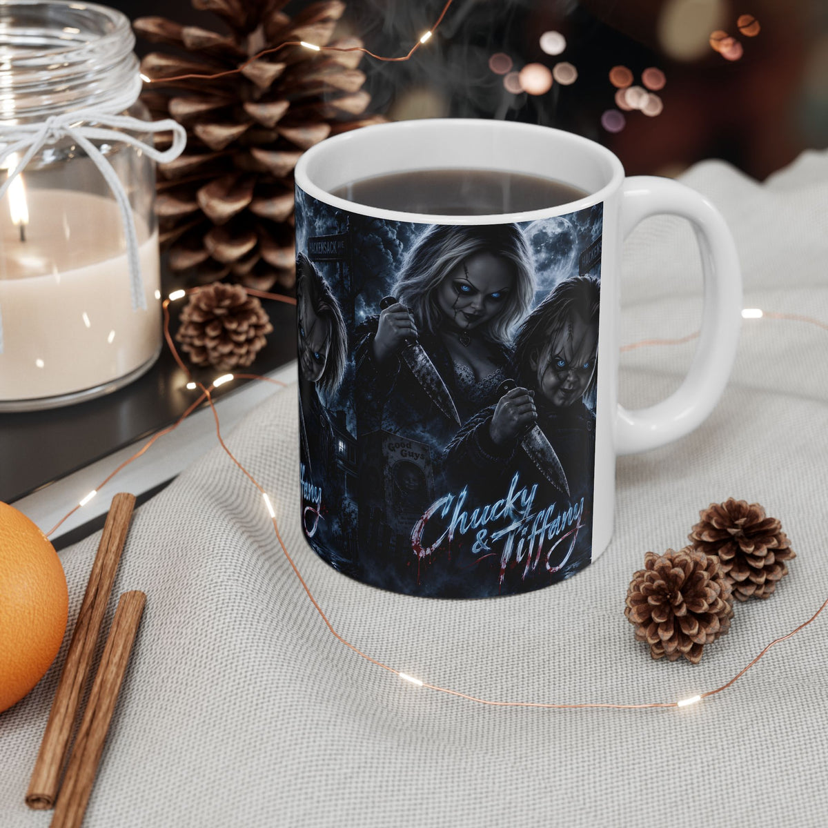 Chucky & Tiffany Horror Ceramic Mug
