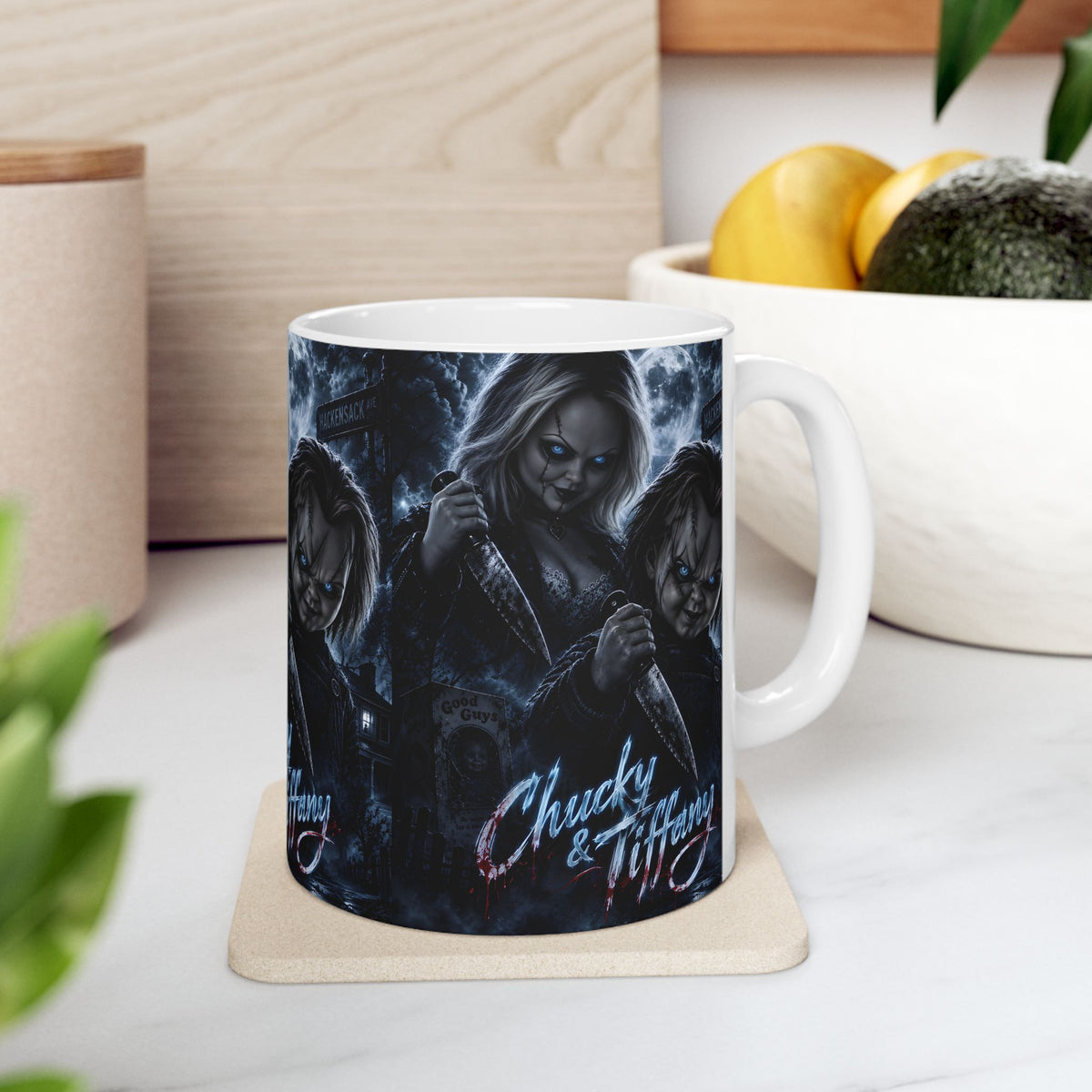 Chucky & Tiffany Horror Ceramic Mug