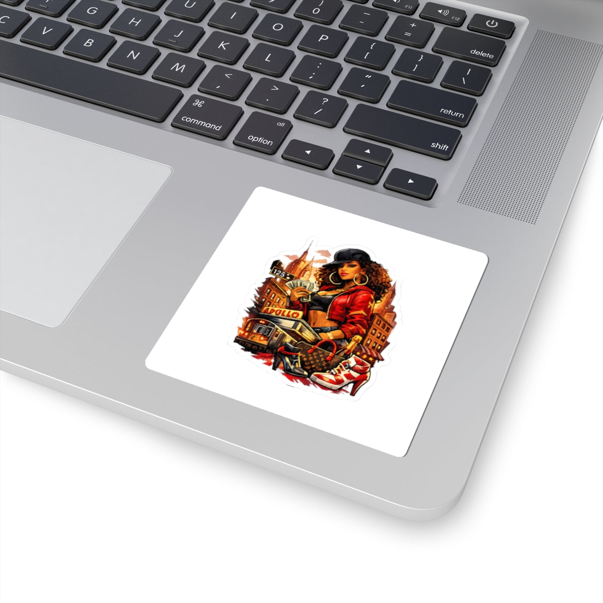 NYC Hip-Hop Fashionista Kiss-Cut Sticker