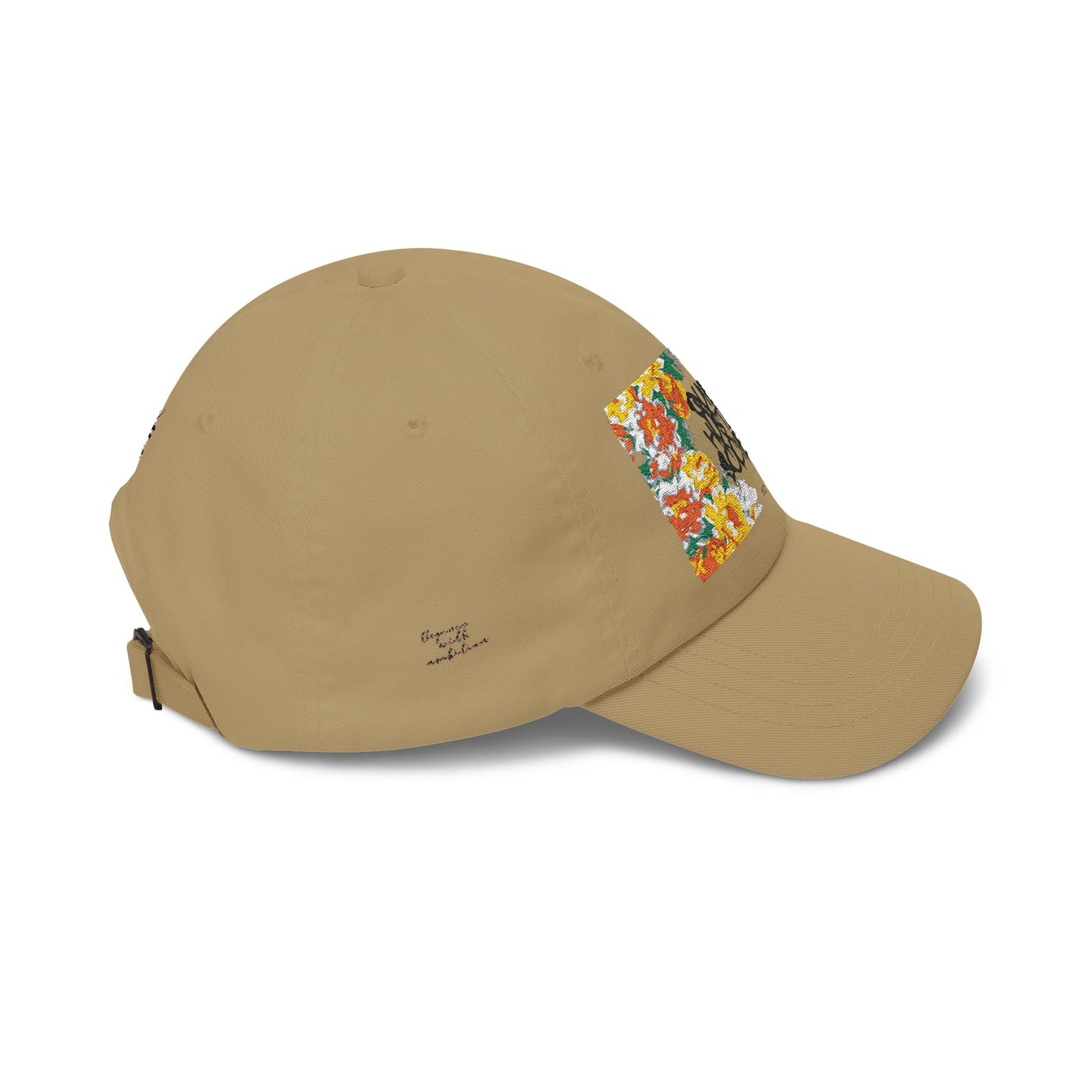 Floral 'QH society' Classic Dad Cap — Vintage Botanical Baseball Hat