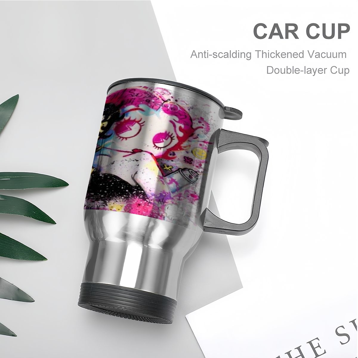 Betty Boop Travel Coffee Mug with Handle (14oz)