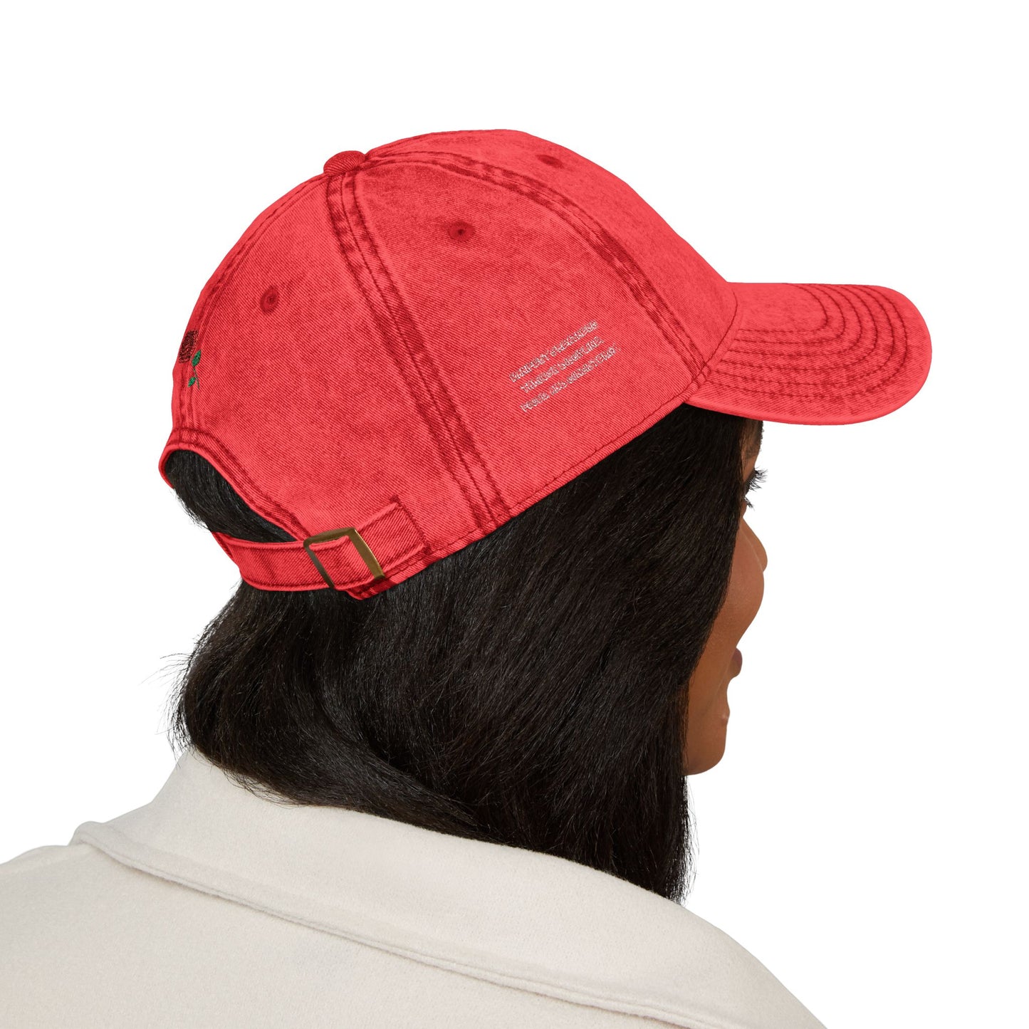 Vintage Embroidered Cap — "Quiet Hustle Society" Distressed Baseball Hat