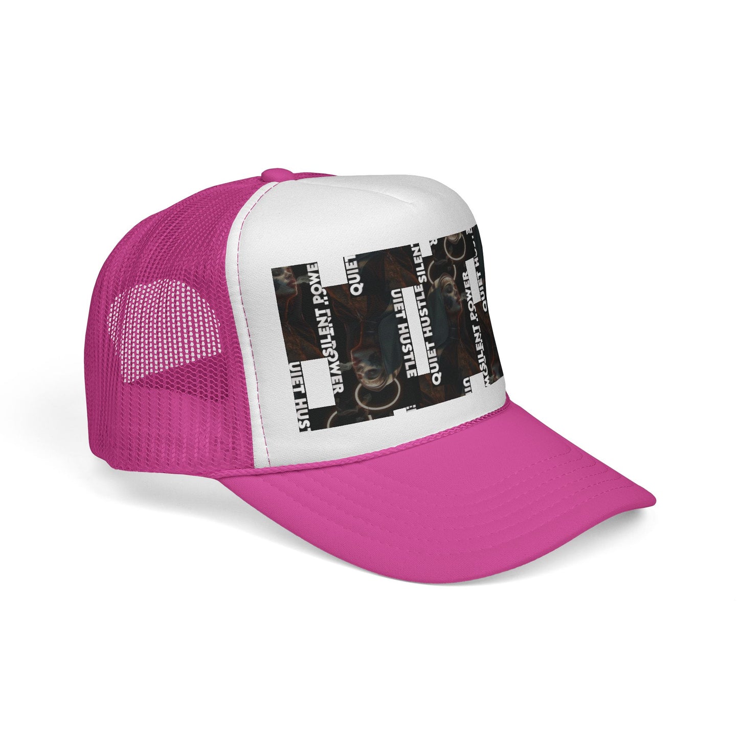 Silent Power Quiet Hustle Trucker Cap | Motivational Graphic Hat