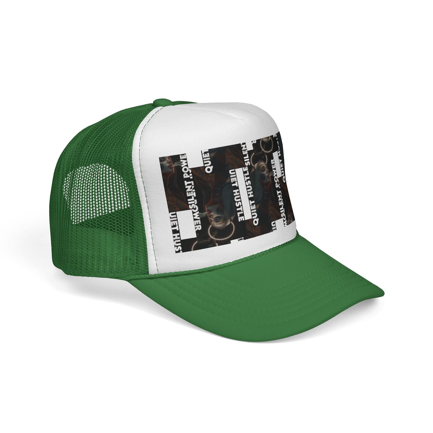 Silent Power Quiet Hustle Trucker Cap | Motivational Graphic Hat