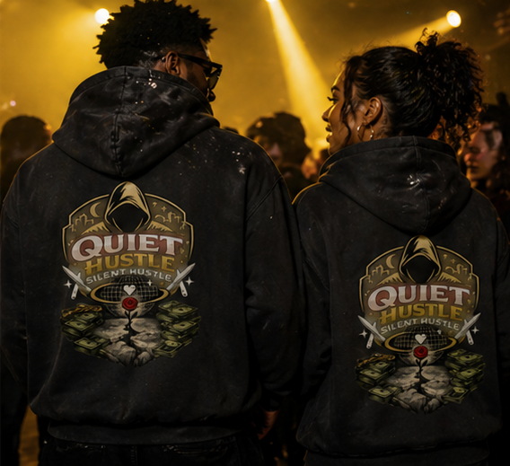 Sun Fade Frayed QHS Raw Edge Fleece Zip Hoodie