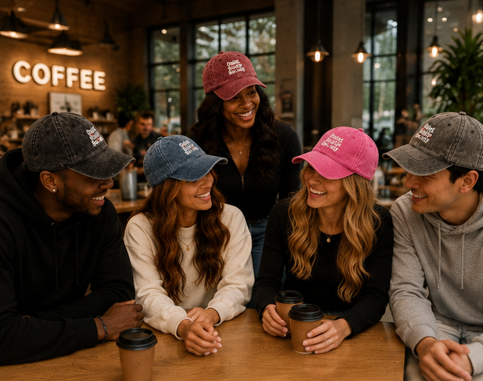 Vintage Embroidered Cap — "Quiet Hustle Society" Distressed Baseball Hat