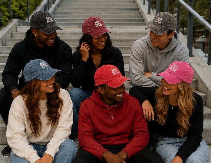 Vintage Embroidered Cap — "Quiet Hustle Society" Distressed Baseball Hat