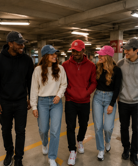 Vintage Embroidered Cap — "Quiet Hustle Society" Distressed Baseball Hat