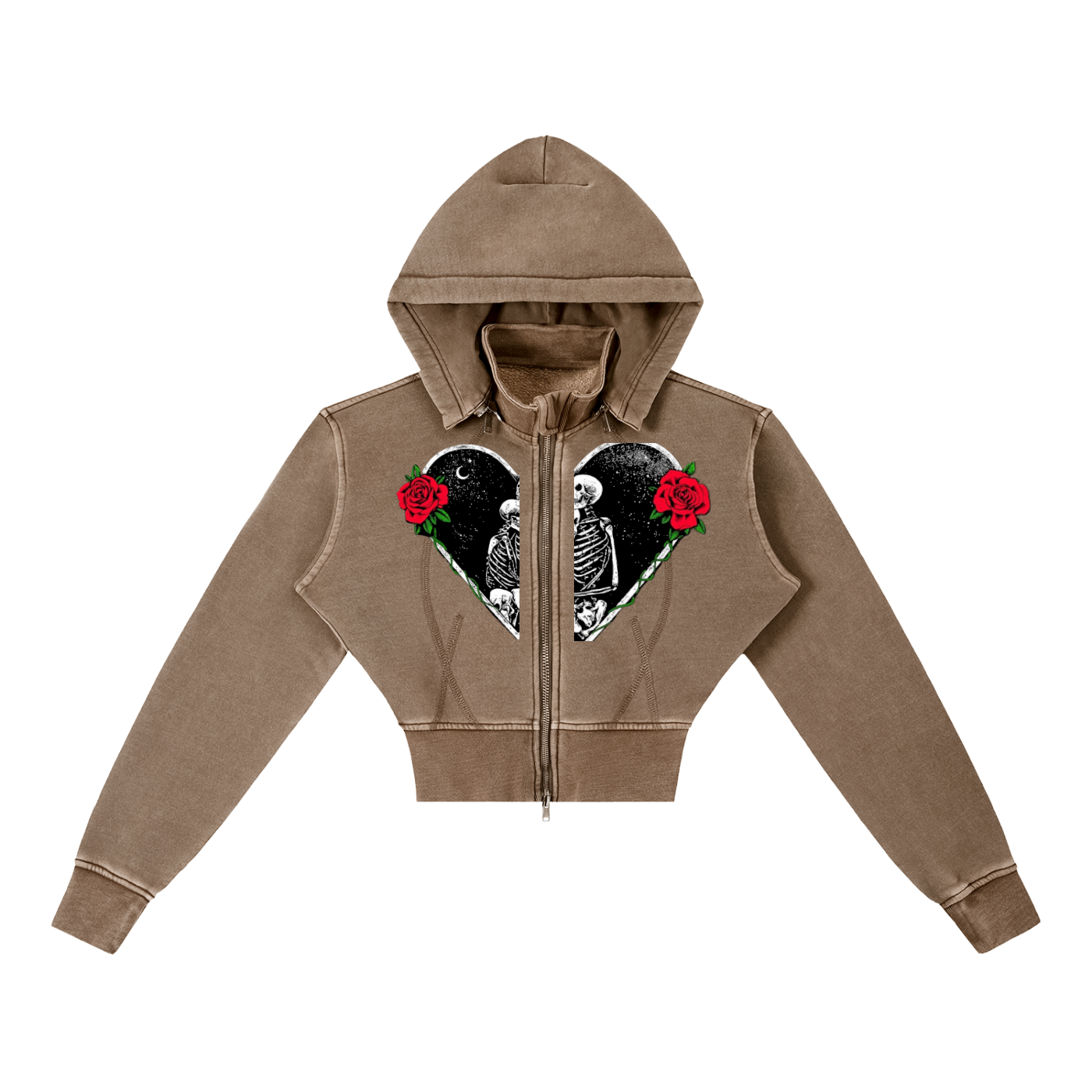 Vintage Built from Pain Hoodie Washed Cropped Fleece Hoodie
